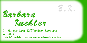 barbara kuchler business card